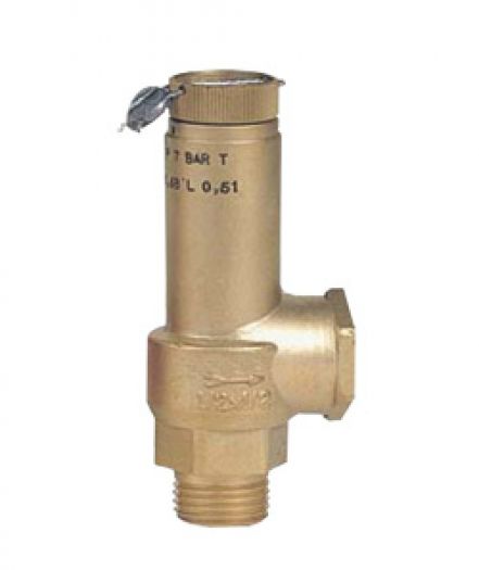 Клапан сброса давления GAS 3/8" GAS 3/4" brass, PTFE (196/+250) - 7 bar